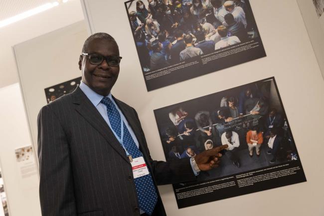 Delegates enjoy finding themselves in some of the photos