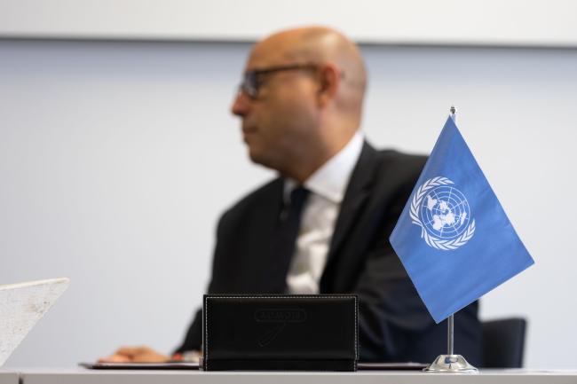 Simon Stiell, UNFCCC Executive Secretary, conducts various meetings throughout the day