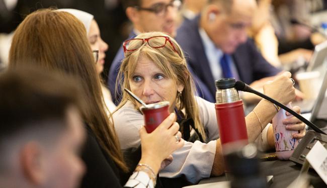 Participants drinking mate during the session - OEWG32 - 17Jun2025