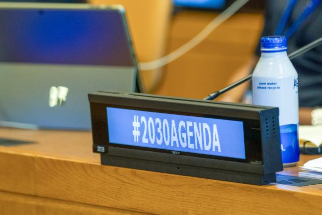 2030 Agenda nameplate