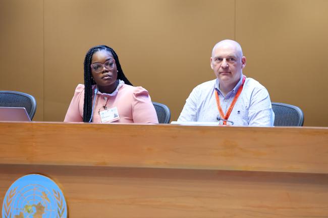 Sofia Anselm-Larocque, Dominica, and Alain Wilmart, Belgium, Co-Convenors of the Informal group on atmospheric monitoring 