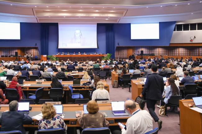 A view of the plenary room