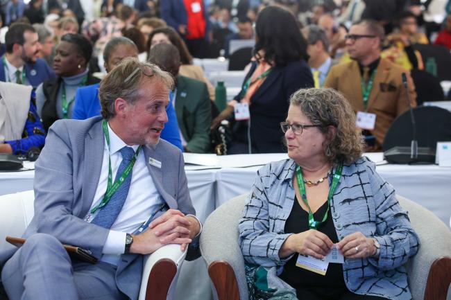 Coenraad Krijger, Chief Executive Officer, Wetlands International, and Amy Fraenkel, Executive Secretary, CMS 