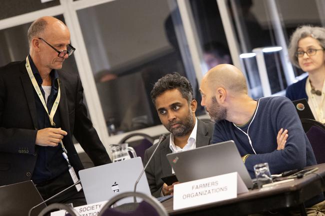 François Meienberg, Civil Society, Nithin Ramakrishnan, Civil Society, Francesco Panié, Farmers- ITPGRFA_OEWG14 - 10Jul2025