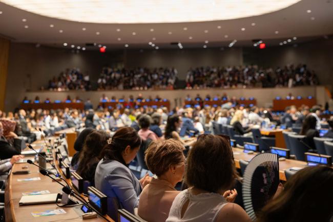Delegates gather to discuss progress made on achieving SDG 5 - gender equality