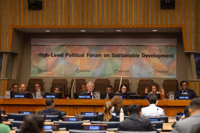Panel speakers during the session