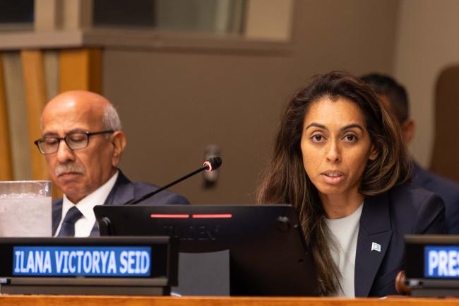 Ilena Seid, Permanent Representative of Palau to the UN, and Chair, Alliance of Small Island States (AOSIS)