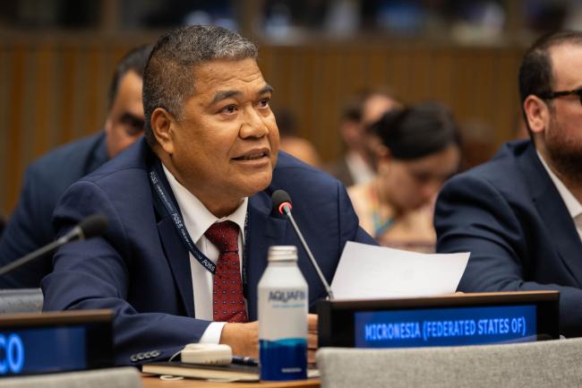 Jeem Lippwe, Permanent Representative of the Federated States of Micronesia to the UN, on behalf of Pacific SIDS