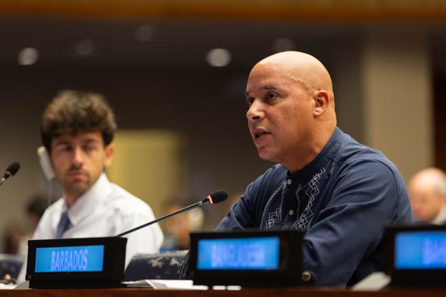 François Jackman, Permanent Representative of Barbados to the UN, on behalf of the Caribbean Community (CARICOM)