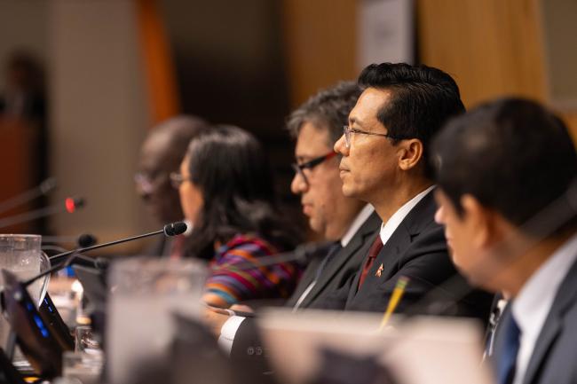Lok Bahadur Thapa, Vice-President, UN Economic and Social Council (ECOSOC), convenes the first session to review the VNRs