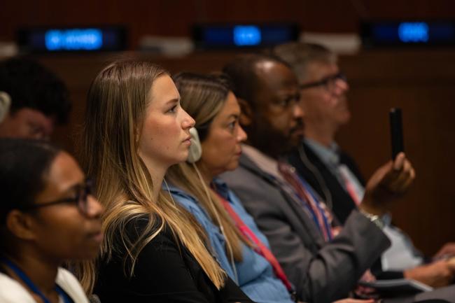 Delegates listen to the presentations