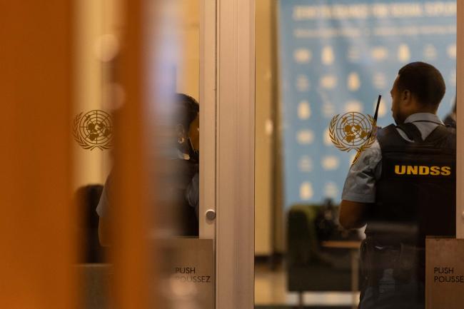 UN Security around the venue