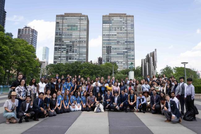 Family photo of the Major Group for Children and Youth (MGCY)