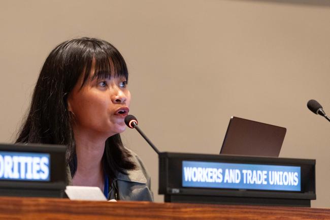 Joanne Marian Cesario, Workers and Trade Unions Major Group