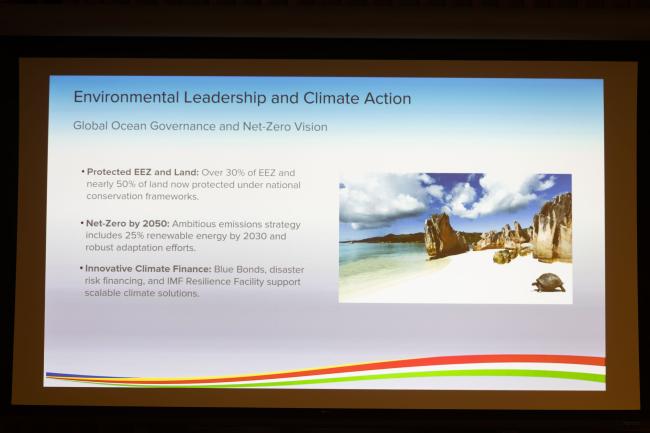 The Seychelles VNR highlights their efforts to tackle climate change
