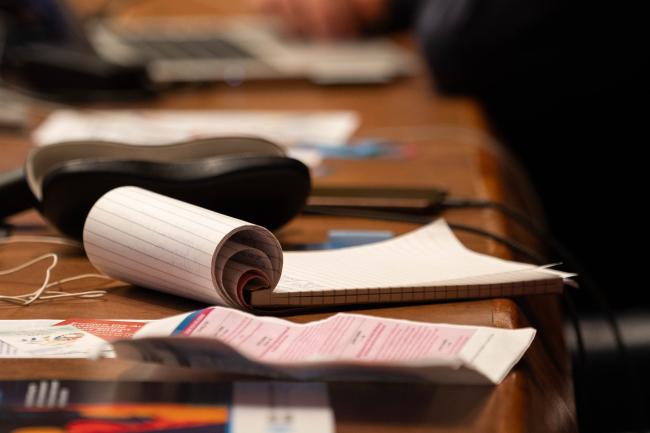 Paper on desk