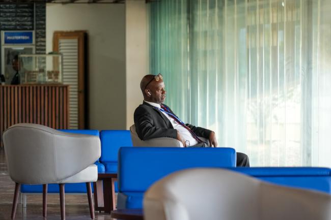 Man on a chair