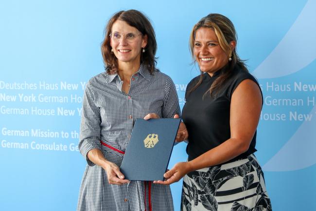 Rita Schwarzelühr-Sutter and Pamela Castillo