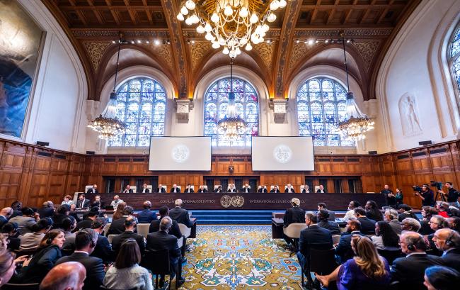 View of the dais