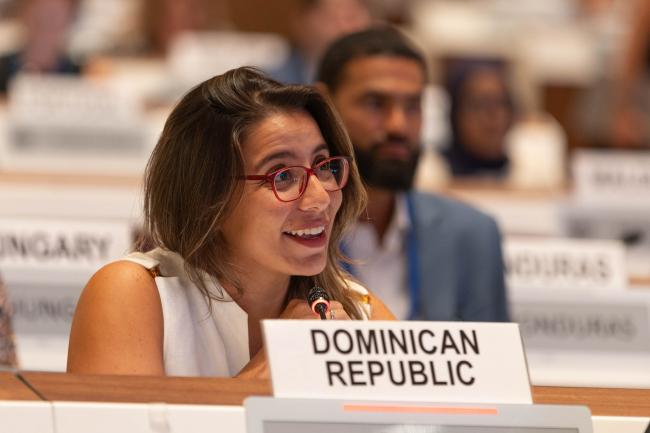 Claudia Taboada Flores, Dominican Republic, and co-facilitator for informal consultations on Article 9