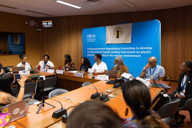 Black Women for Wellness, The Descendants Project, and #BreakFreeFromPlastics hold a press conference, highlighting how black communities in the US are disproportionately affected by plastic pollution