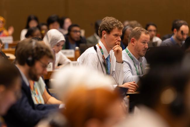 Delegates during the session