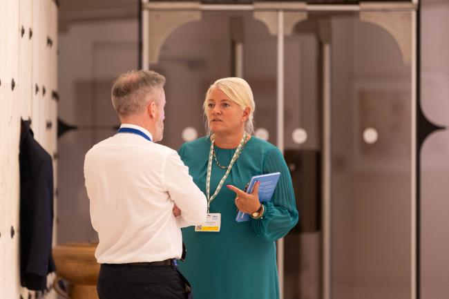 Sverre Thomas Jahre, Norway, speaks with Johanna Lissinger Peitz, Sweden
