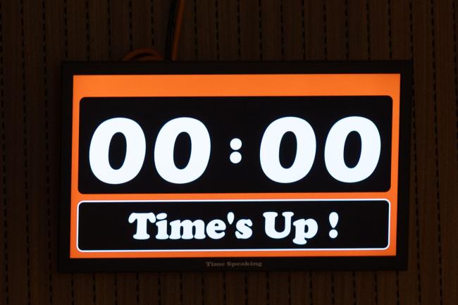 Time's up