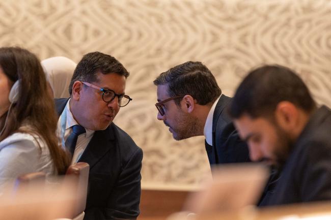 Delegates consult informally