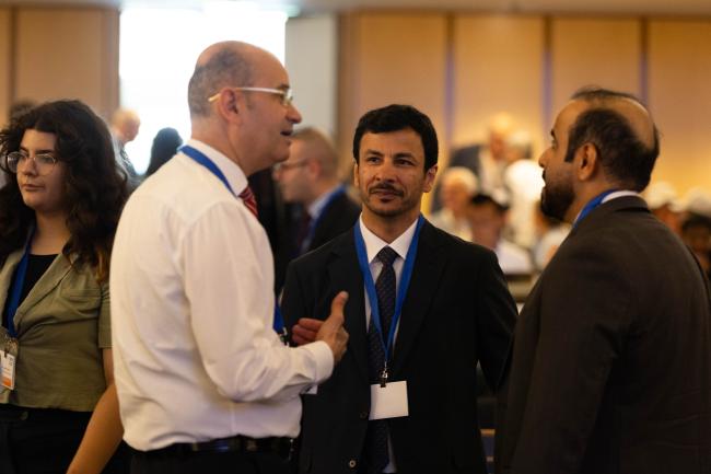Delegates speak informally