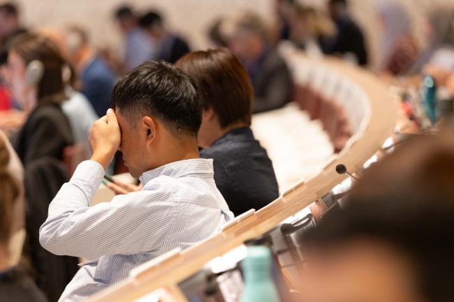 Delegate during the session
