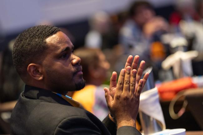 Delegates applaud the work done throughout the day