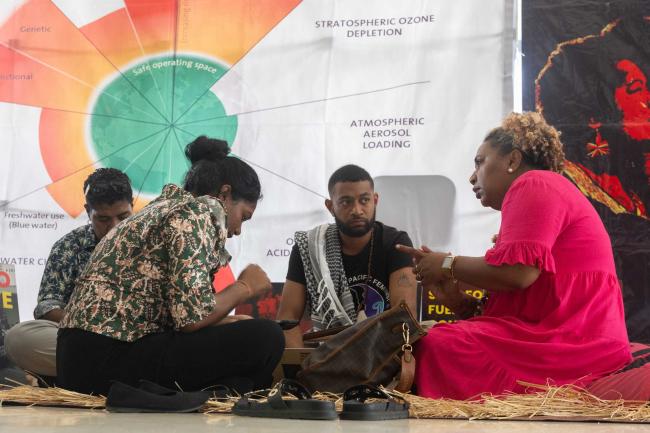Civil society representatives around the venue