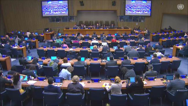 Delegates during Tuesday's proceedings