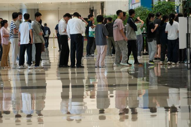 Youth gathering to participate on a side event