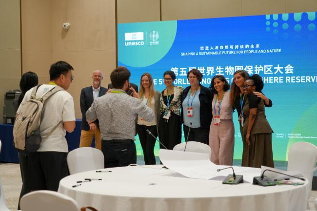 Participants at a side event