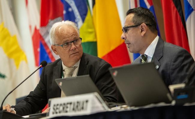 Björn Merkell, Sweden, and Ramón Carrillo Arellano, ITTO Secretariat - ITTC61 - 29Oct2025