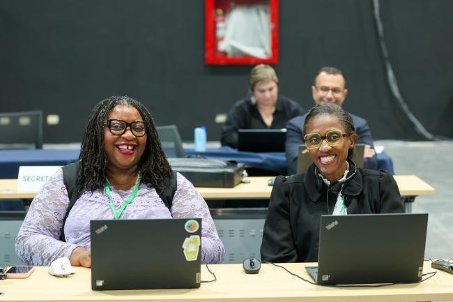 Wadzanayi Goredema-Mandivenyi and Sakhile Silitshena, CBD Secretariat