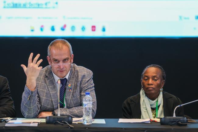 Werner Schenkel, Germany and Martha Kandawa-Schulz, Namibia, Co-Chairs of the contact group on risk assessment and risk management of living modified organisms