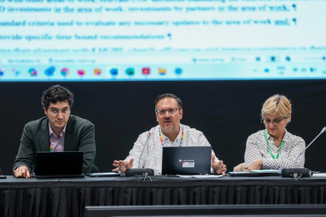 View of the dais during the contact group on the strategic review and analysis of the programmes of work