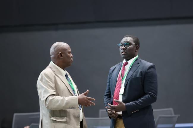 SBSTTA 27 Chair Jean Bruno Mikissa, Gabon, and Ousseynou Kassé, Senegal
