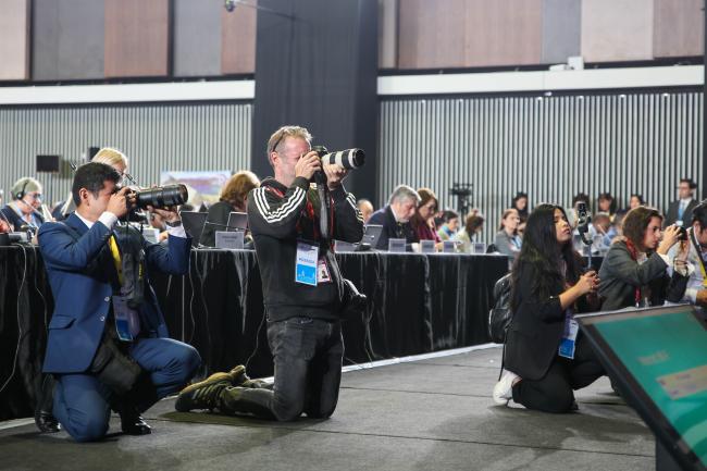 Media during the Opening Session 