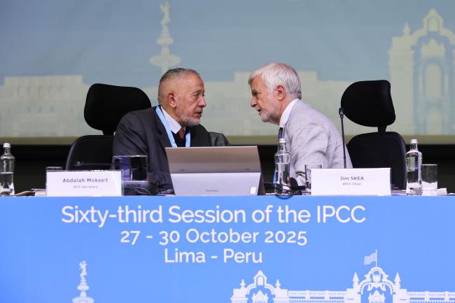 IPCC Secretary Abdalah Mokssit and IPCC Chair Jim Skea