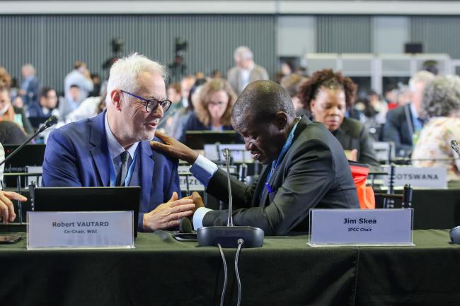 Robert Vautard, WGI Co-Chair, and IPCC Vice-Chair Ladislaus Chang’a 