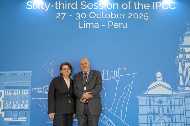IPCC Deputy Secretary Ermira Fida and IPCC Secretary Abdalah Mokssit