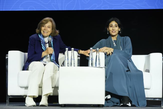 Sylvia Earle, IUCN Patron of Nature, and Razan Al Mubarak, IUCN President 