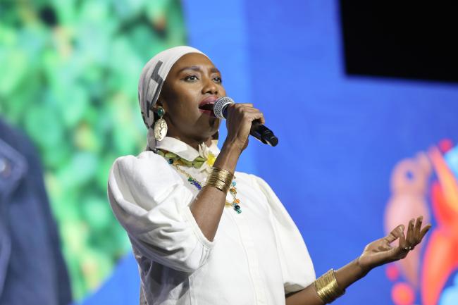 Inna Modga, Malian singer, and Goodwill Ambassador, UN Convention to Combat Desertification (UNCCD) 