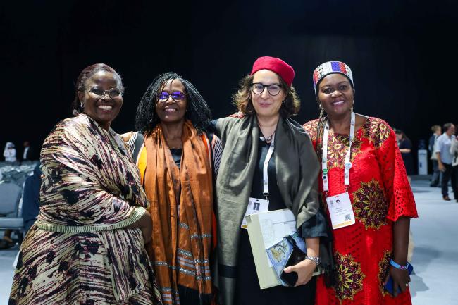 Participants celebrate the election of the new IUCN Council.