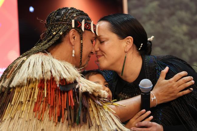 WHAIA Sonic Weaver, vocalist, performer, First Nations multi-instrumentalistm and Erica McCreedy, Chief Operating Officer, North Australian Indigenous Land and Sea Management Alliance