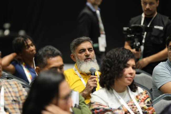 Participant posing a question